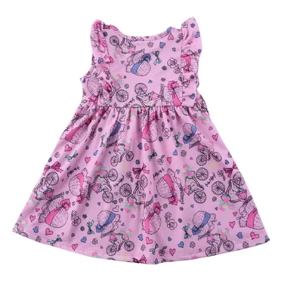 Vestido Bebê Din Don Cotton Estampa Bicicleta Vestido Bebê Din Don Cotton Estampa Bicicleta